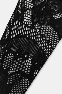 CALCETINES ALTOS SEAMLESS ENCAJE / Negro - Zara фото 4