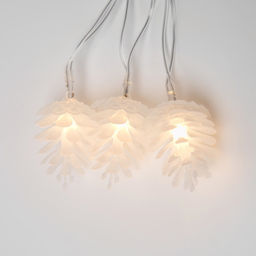 ULD-S0280-020/DTA WARM WHITE IP20 PINE CONES Гирлянда светодиодная Шишки , 20 светодиодов, 2,8 м, теплый белый, IP20, провод прозрачный.