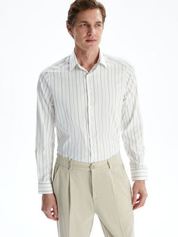 Slim Fit Uzun Kollu ?izgili Erkek G?mlek