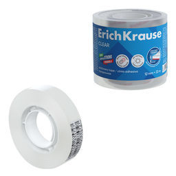 АКЦИЯ Цена за 1 шт. Набор из 4 клейких лент ErichKrause Clear, 12ммх33м, прозрачный (в пленке)