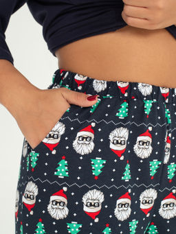 Пижама женская кулирка с брюками "ДЕД МОРОЗ"