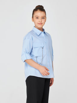 1277 Блузка для девочки длинный рукав