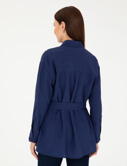 Lacivert Oversize Uzun Kollu G_mlek - Pierre cardin фото 5