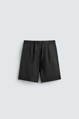 BERMUDA RELAXED FIT 100% LINO / Negro - Zara фото 7