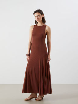 Bisiklet Yaka Pileli Belden Oturtmal? Elbise