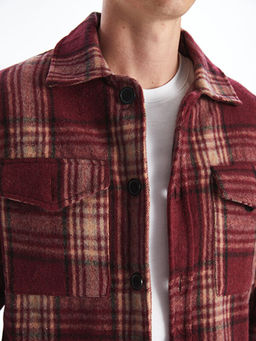 Regular Fit Uzun Kollu Ekose Erkek G?mlek Ceket