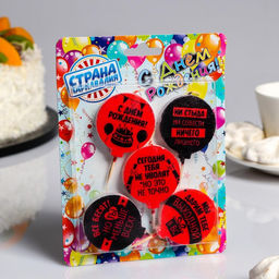 Набор свечей 4 штук С юмором, красно-чёрные, 44.4 см - Страна карнавалия фото 2