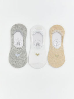 Kalp Bask?l? Kad?n Babet ?orap 3l?