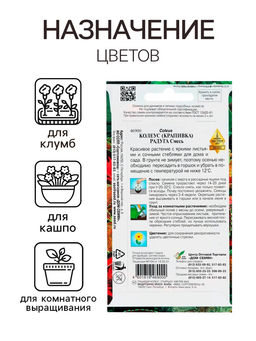 Цена за 2 шт. Семена комнатных цветов Колеус "Блюма Радуга", 130 шт.