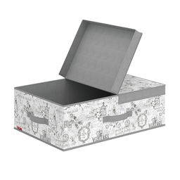 Короб стеллажный с двойной крышкой, 58*40*18 см, VINTAGE GREY, шт - Valiant фото 3