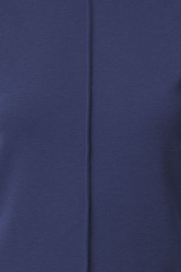 Indigo Viskoz/Yumusak Kumas Fitted/Vucuda Oturan Esnek Orme Bluz TWOSS24BZ00432