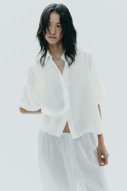 SHORT SLEEVE FLOWING SHIRT - Zara фото 14