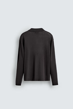 TEXTURED KNITTED POLO SHIRT - Zara фото 8