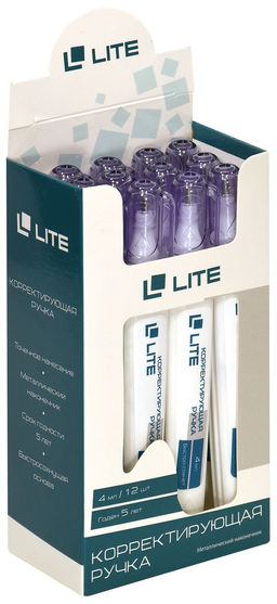 Цена за 5 шт.Корректирующая ручка LITE 4 мл, металлический наконечник
