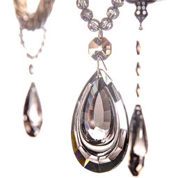 Люстра подвесная в стиле барокко "Alfa Mobili" 12*40Вт Е14 ZF-8206-8+4 со стеклянными основаниями