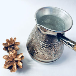 Турка медная (кофеварка) "Виноград" 400 гр