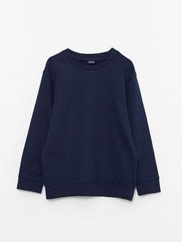 Bisiklet Yaka Basic Uzun Kollu Erkek ?ocuk Sweatshirt