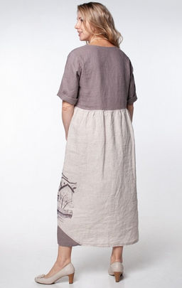 Умягченный лен 100% платье