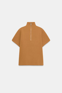ZIPPERED KNIT CAPE TOP - Zara фото 7