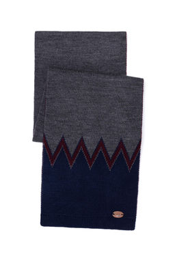 Меланжевый шарф антрацитового цвета для мальчика