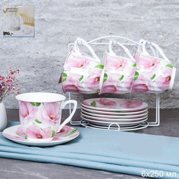 Чайный набор 12 предметов 250 мл MS / GF4-12MS /уп 8/ костяной фарфор