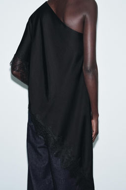 ZW COLLECTION ASYMMETRIC LACE TOP - Zara фото 3