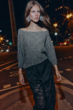 ASYMMETRIC TEXTURED KNIT JUMPER - Zara фото 8