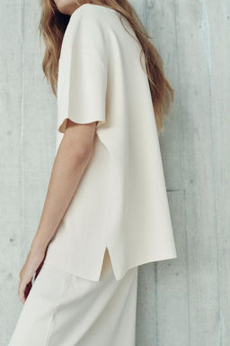 OVERSIZED PLAIN KNIT TOP - Zara фото 3