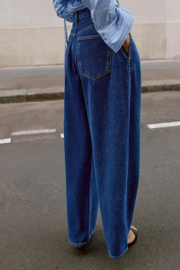 JEANS Z1975 LOOSE FIT TIRO ALTO CORCHETES / Azul medio - Zara фото 6