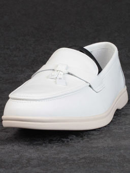 03-B416-1 WHITE Лоферы женские (натуральная кожа)