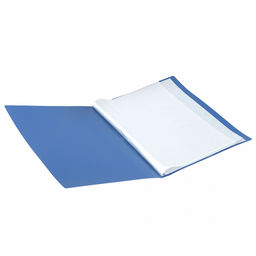 Папка файловая на 30 файлов А4, ширина корешка 18мм, пластик, цвет - синий, в п/эт пакет (Китай)