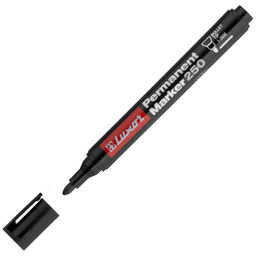 Цена за 12 шт. Маркер перманентный Luxor 250, 1-2 мм, пулевидный, чёрный