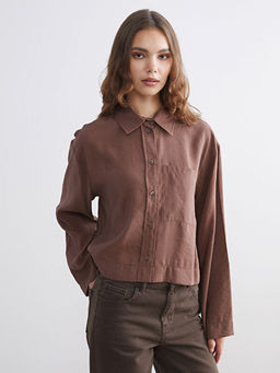 Oversize Modal Kar???ml? Kad?n G?mlek