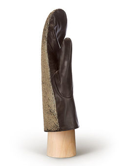 Рукавицы женские ш+каш. IS09805 d.brown/bronze