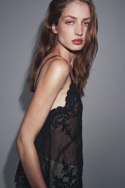 ZW COLLECTION LACE CAMISOLE TOP - Zara фото 4