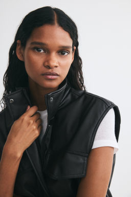 Oversized coated gilet - H&m фото 3