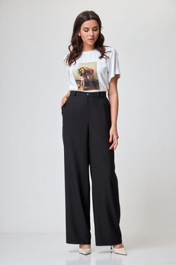 Футболка ANELLI 1280 белый с тюльпанами  фото 3