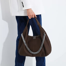 Сумка-мешок на молнии, наружный карман, цвет коричневый - Simaland фото 9