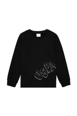 Черный базовый свитшот для мальчика