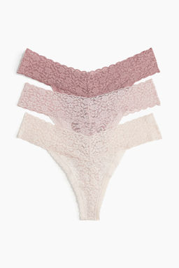 Pack 3 bragas Thong de encaje - H&m фото 5