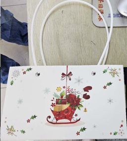 Пакет подарочный для цветов трапеция 13х22х10 см / 9093-1 /уп 10/300/новогодний