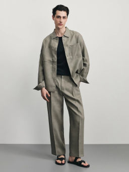 Рубашка 100% лён premium / Zarina  фото 3