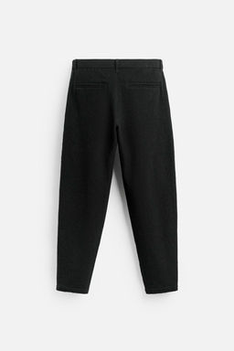 TEXTURED PLEATED TROUSERS - Zara фото 16