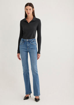 Maria Gold Premium Indigo Mavisi Jean Pantolon