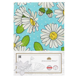 Скатерть 240х145см Душистая ромашка, вид 4, длина стола до 200см, на 10-12 персон, рогожка (хлопок 100%) 171г/м2, упаковка классическая, пакет ПВХ 25х41см, Домашняя мода (Россия)  фото 5