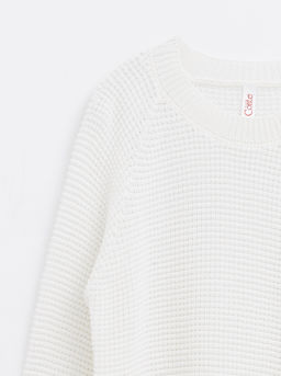 CONTE Фактурный джемпер из объемной пряжи с органическим хлопком LDK 126 off-white