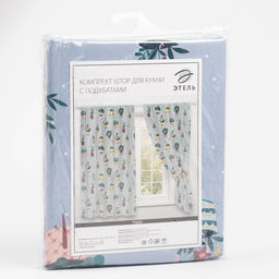 Комплект штор для кухни с подхватами Этель Hygge 145×180 см-2 шт., 100% п/э