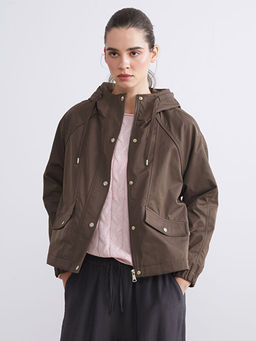 Kap??onlu Oversize Kad?n Ya?murluk