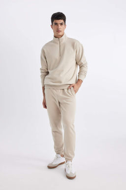 Jogger Esofman Alt? Standart Fit Basic Duz Beli Bagc?kl? Lastikli Paca Cepli - Defacto фото 3