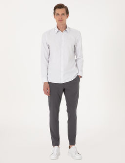Gri Kareli Slim Fit Uzun Kollu G_mlek - Pierre cardin фото 4